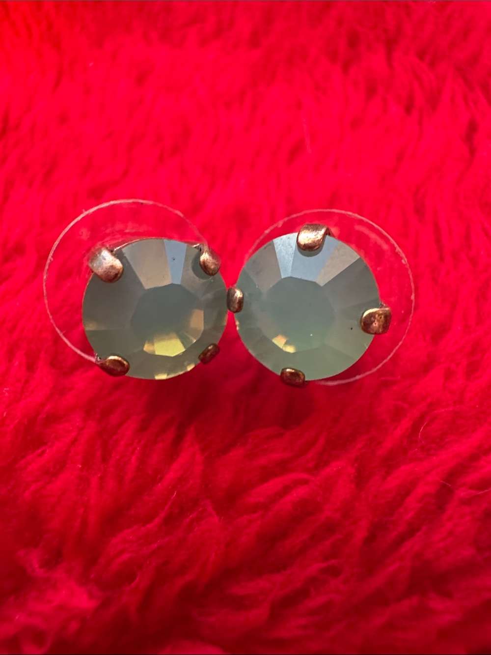 Atlantis Berlin Pacific Opal Swarovski Crystal Ear posts earrings - Picture 8 of 10